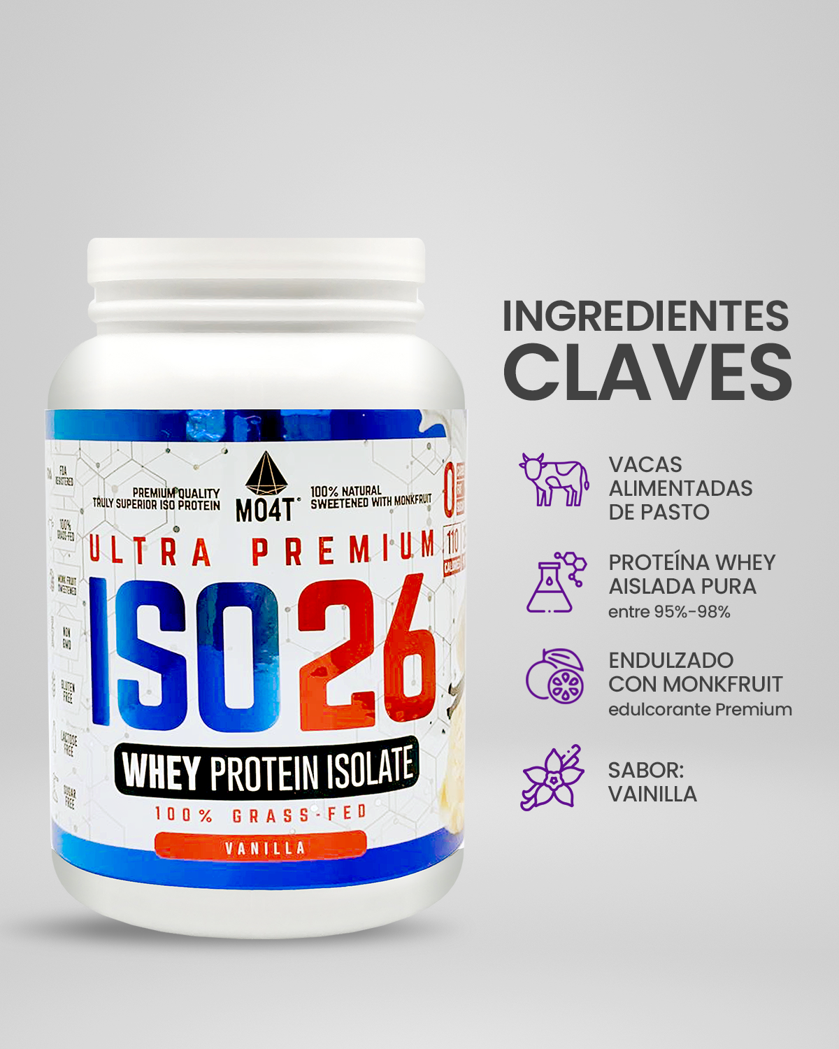 PROTEÍNA ISO26 DE VAINILLA (1.6 libras)
