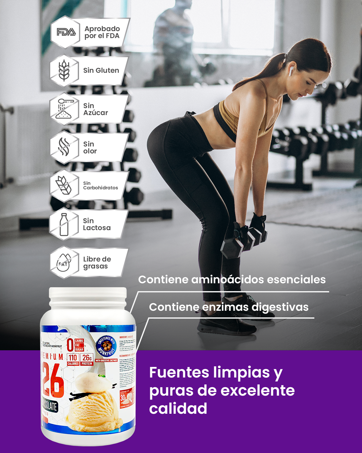 PROTEÍNA ISO26 DE VAINILLA (1.6 libras)
