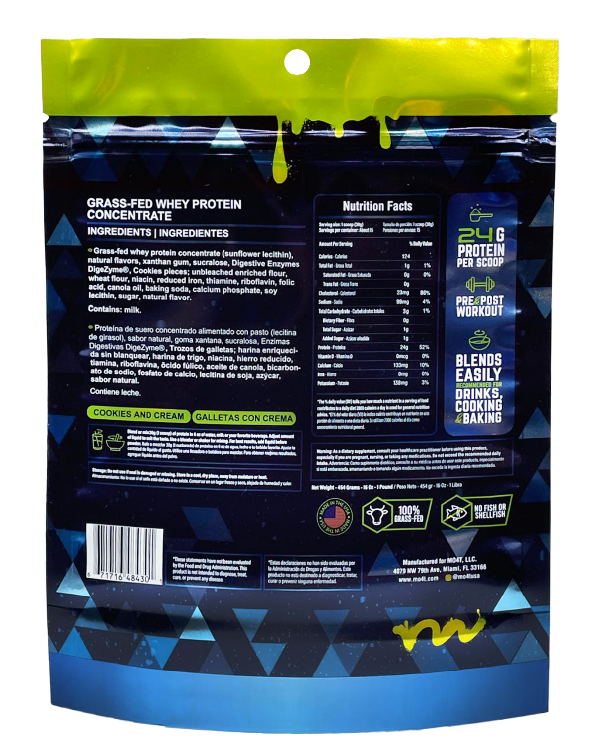 PROTEÍNA PRO GAINZ Cookies and cream - Formato Pouch, 15 servicios