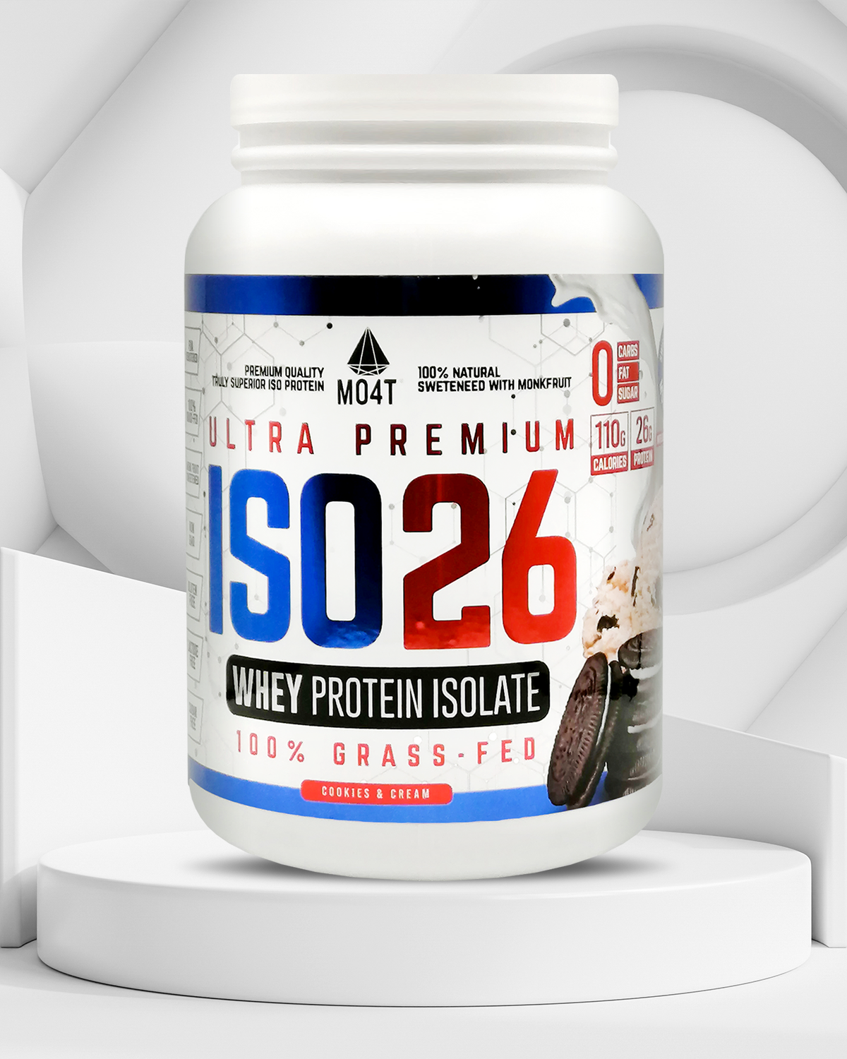 PROTEINA DE SUERO (WHEY ISOLATE) ISO26 DE COOKIES & CREAM (1.6 libras)