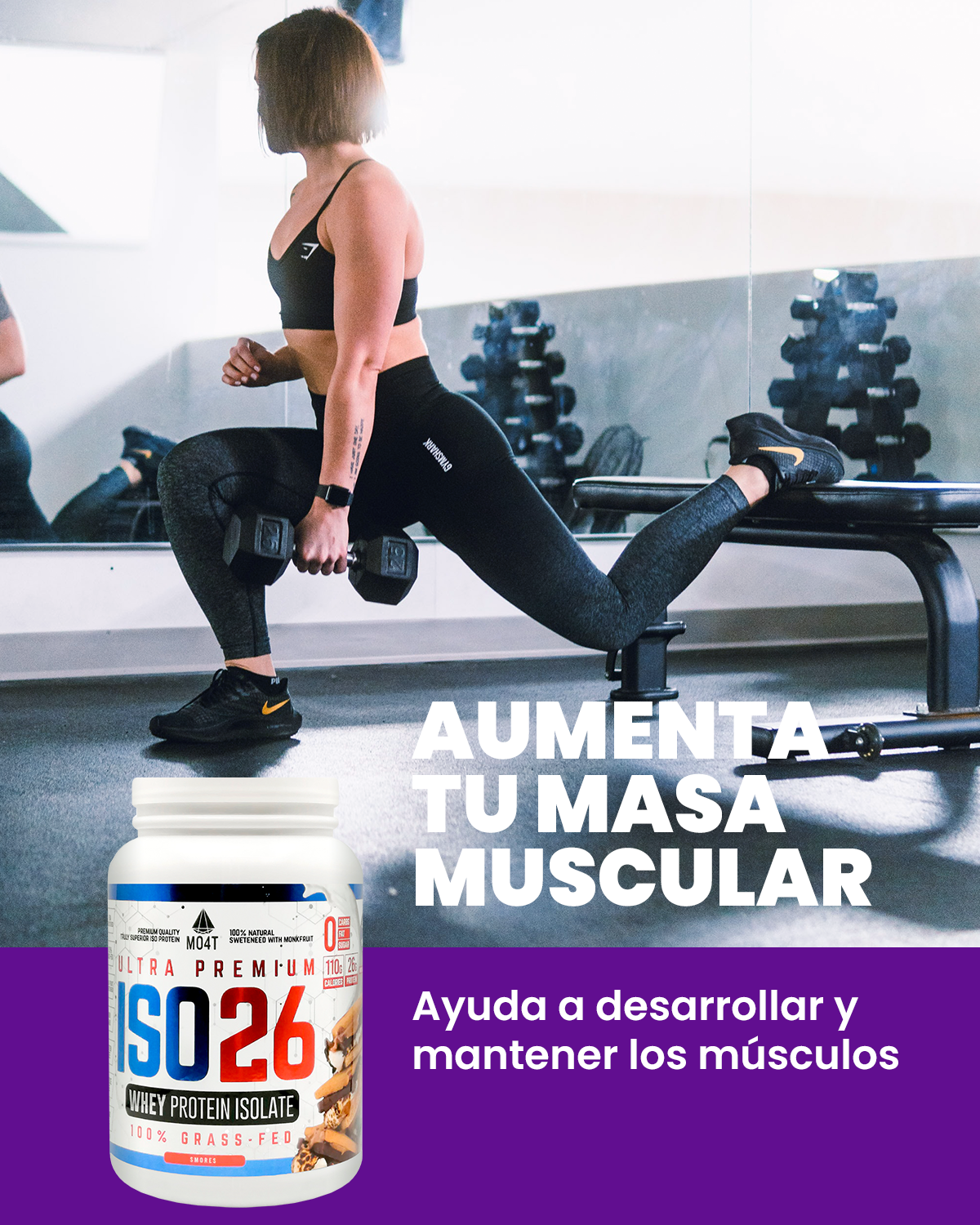 PROTEINA ISO26 DE SMORES (1.6 libras)