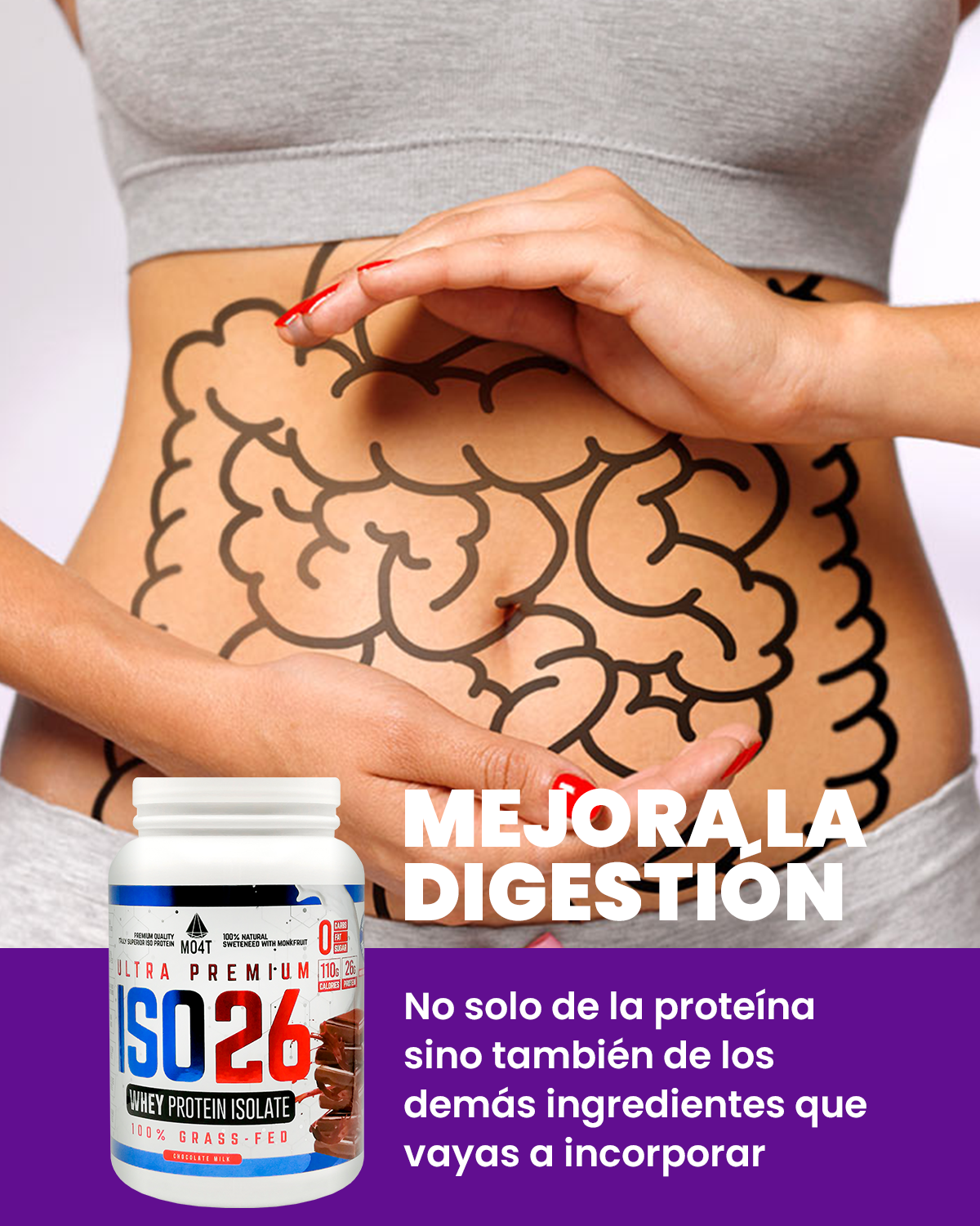 PROTEINA ISO26 (Premium Whey Protein Isolate) - Sabor Chocolate Milk