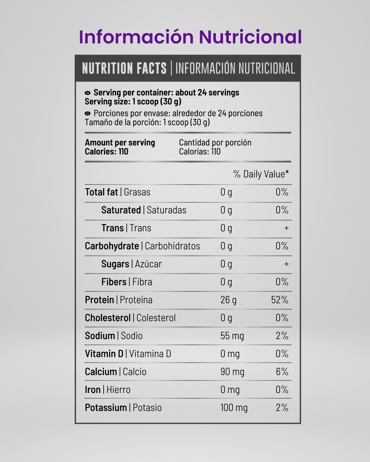 PROTEINA DE SUERO (WHEY ISOLATE) ISO26 DE COOKIES & CREAM (1.6 libras)