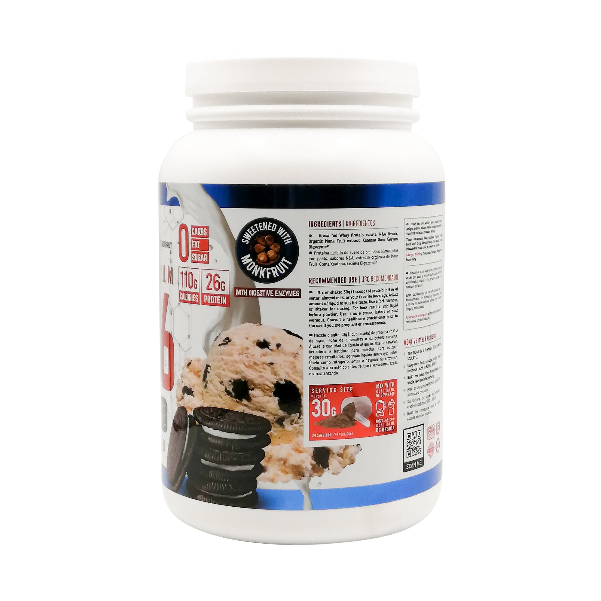PROTEINA DE SUERO (WHEY ISOLATE) ISO26 DE COOKIES & CREAM (1.6 libras)