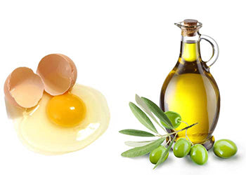 Mascarilla para el pelo de huevo y aceite de oliva