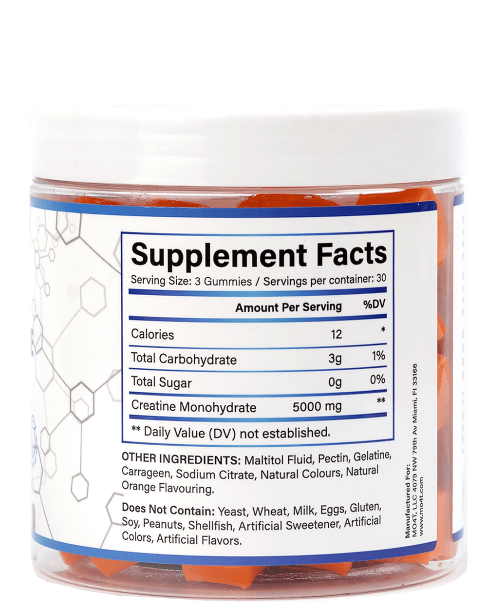 Creatine Monohydrate Gummies (Orange Flavor)
