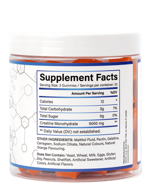 Creatine Monohydrate Gummies (Orange Flavor)