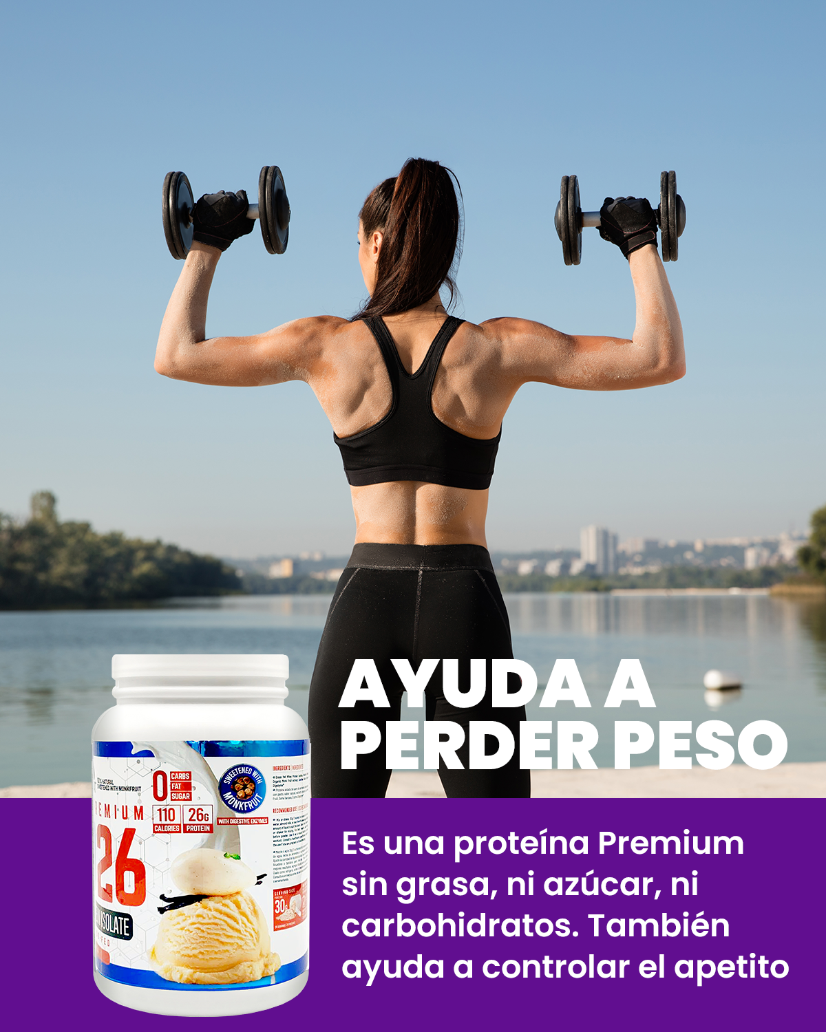 PROTEINA ISO26 (Premium Whey Protein Isolate) - Sabor Vainilla