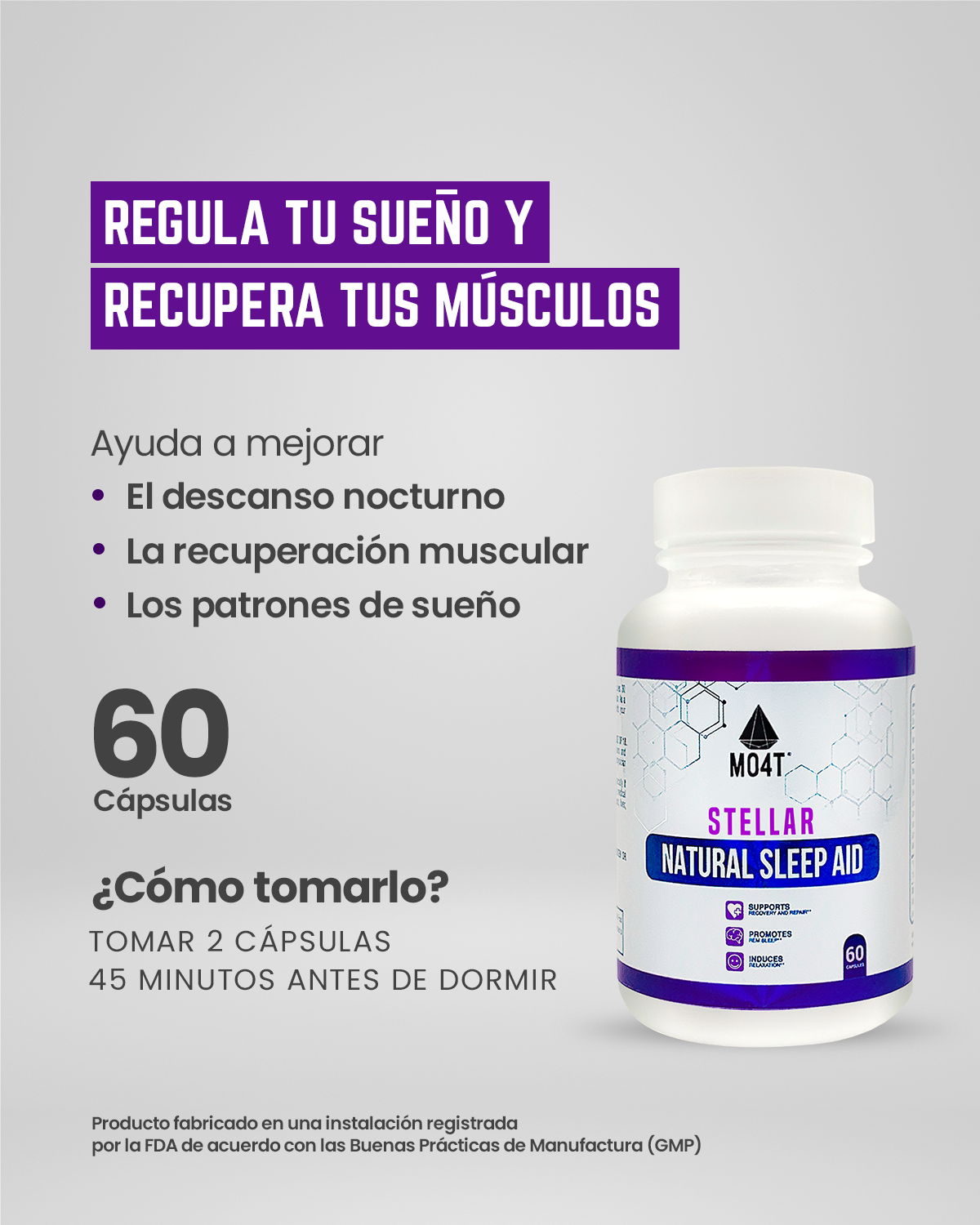 STELLAR MO4T – Recupera tus músculos, Sueño reparador
