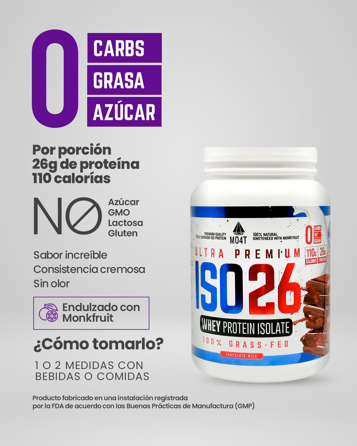 PROTEINA ISO26 DE CHOCOLATE MILK (1.6 libras)
